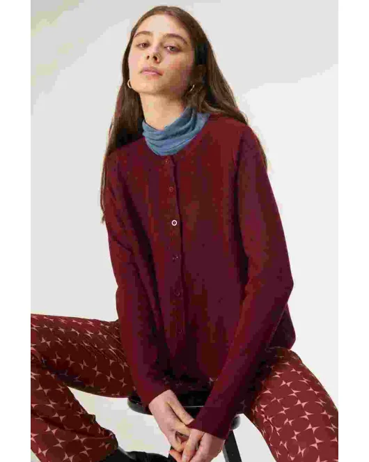 Ζακέτα Fine Knit Compania Fantastica Burgundy