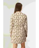 Φόρεμα Mini Pea Print Smock Compania Fantastica Beige