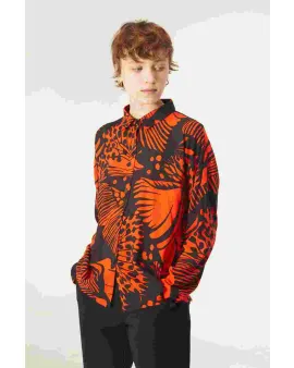 Πουκάμισο oversized με σχέδιο πεταλούδα Compania Fantastica