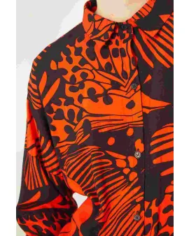 Πουκάμισο oversized με σχέδιο πεταλούδα Compania Fantastica