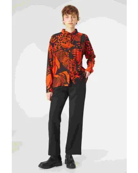 Πουκάμισο oversized με σχέδιο πεταλούδα Compania Fantastica